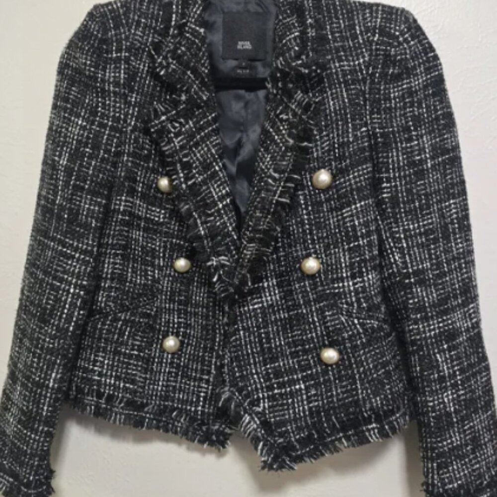 River Island Black Tweed Jacket
